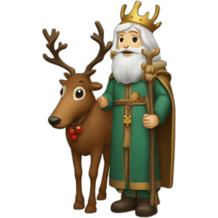 saint hubertus and his reindeer emoji