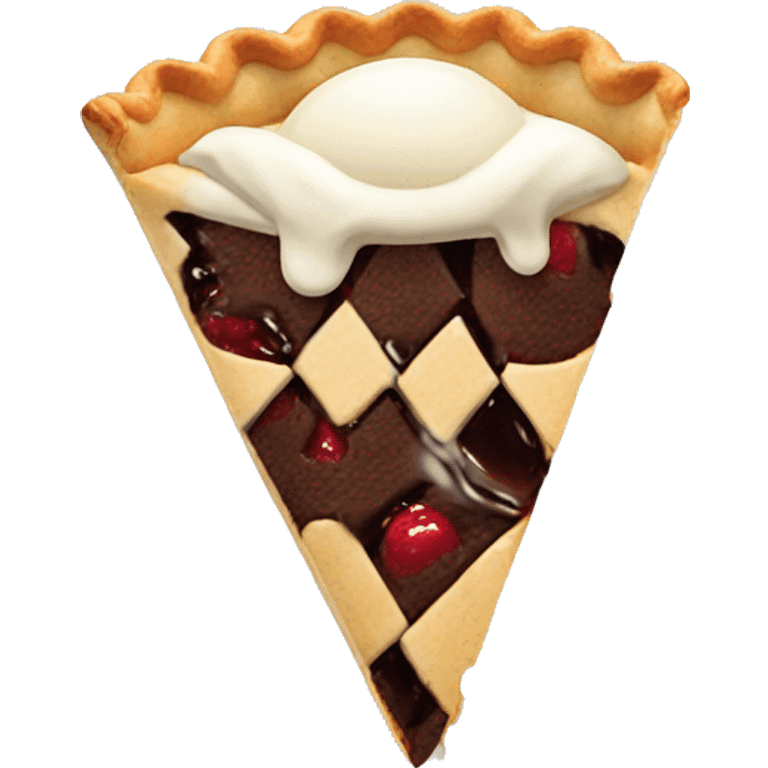 Pie with ice cream  emoji