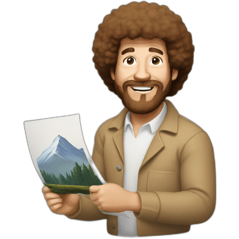 bob ross paint a picture emoji