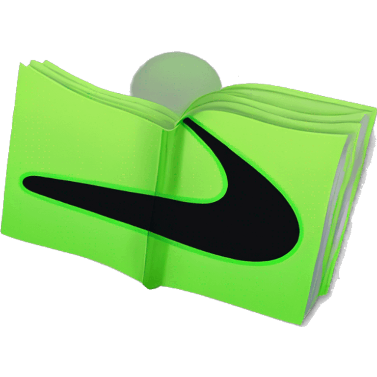 nike swoosh neon green book emoji