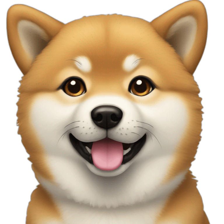 black cute-fluffy-shiba emoji