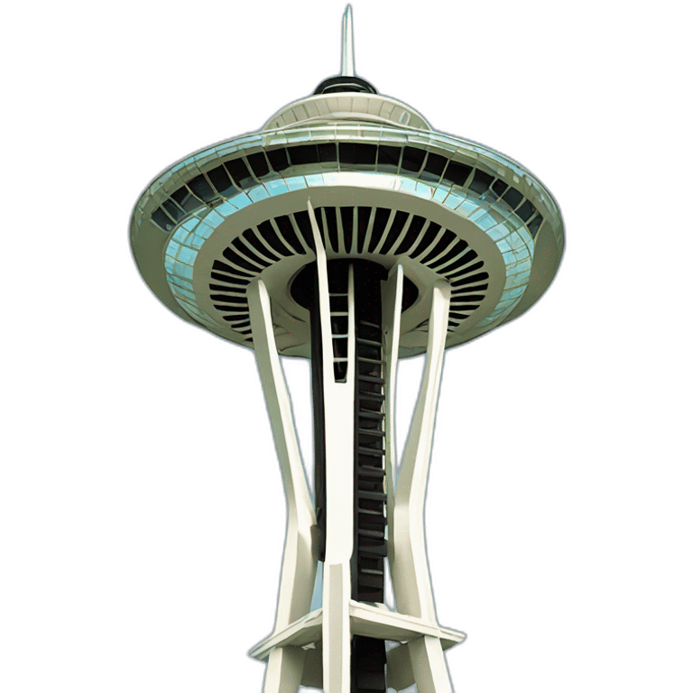 Space needle 3D perspective emoji