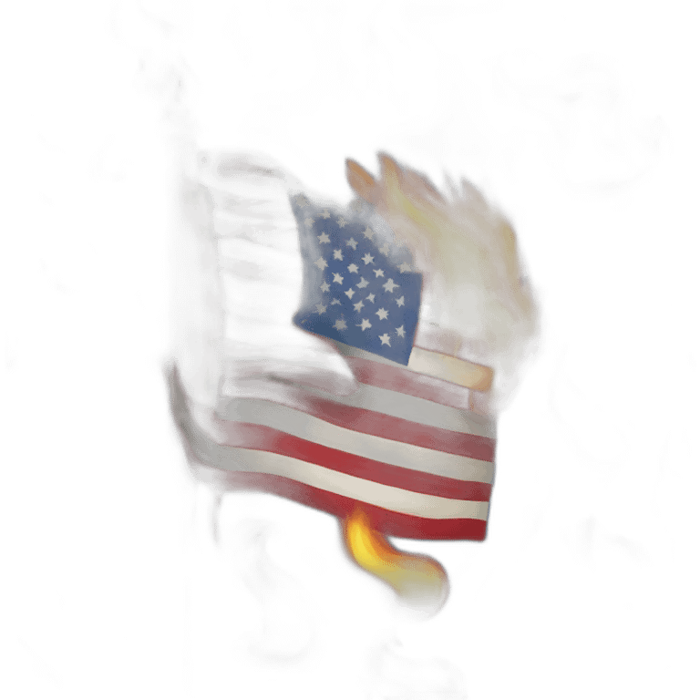 Trump burning flag emoji