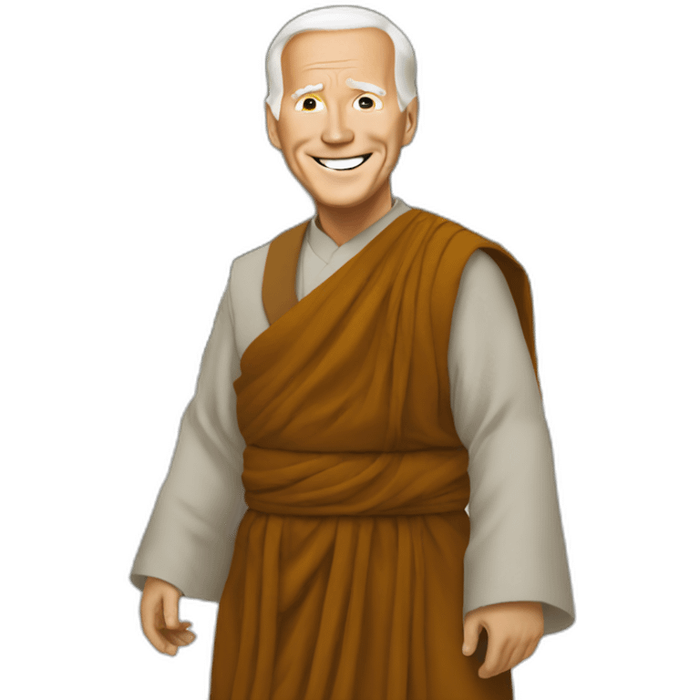 Biden as a monk emoji