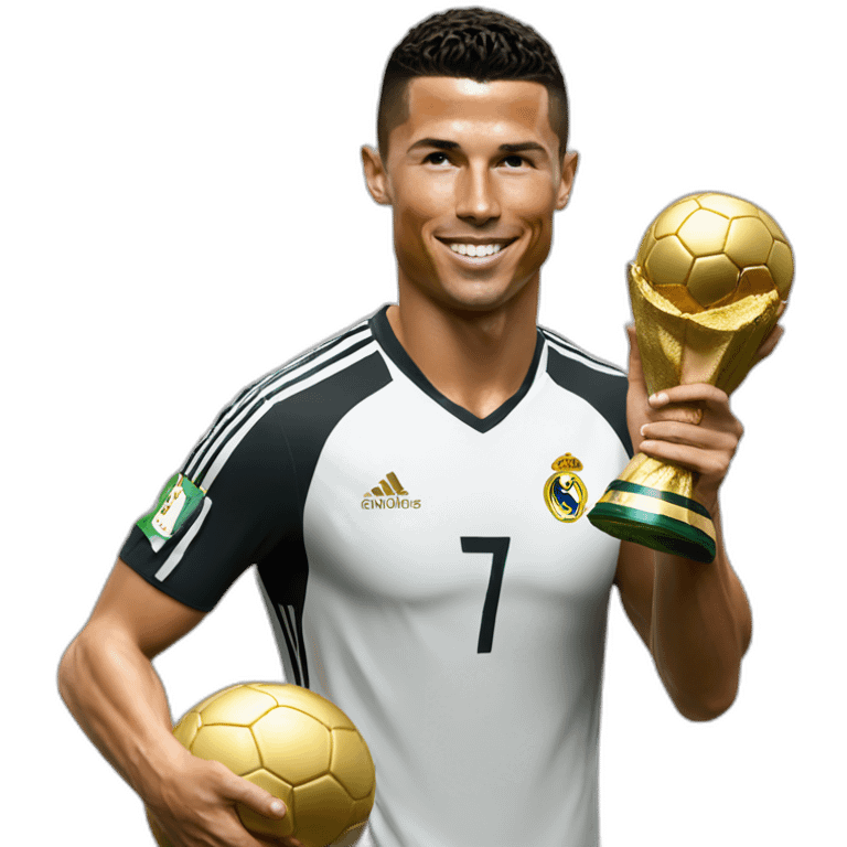 Ronaldo avec bollon d'or emoji