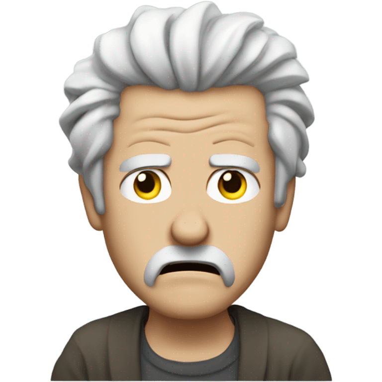 An angry white man with grey hair Shakes his fist at the sky emoji