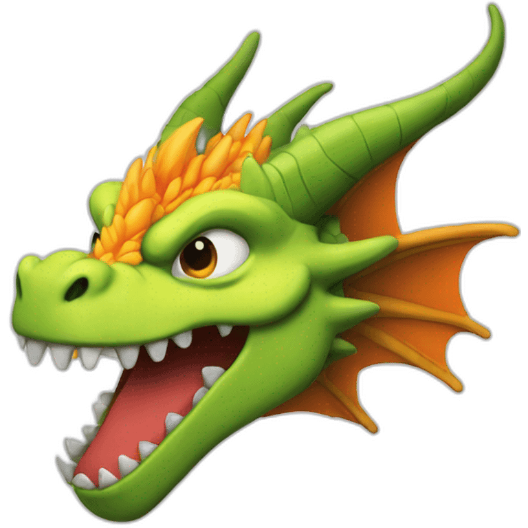 Dragon qui fume emoji