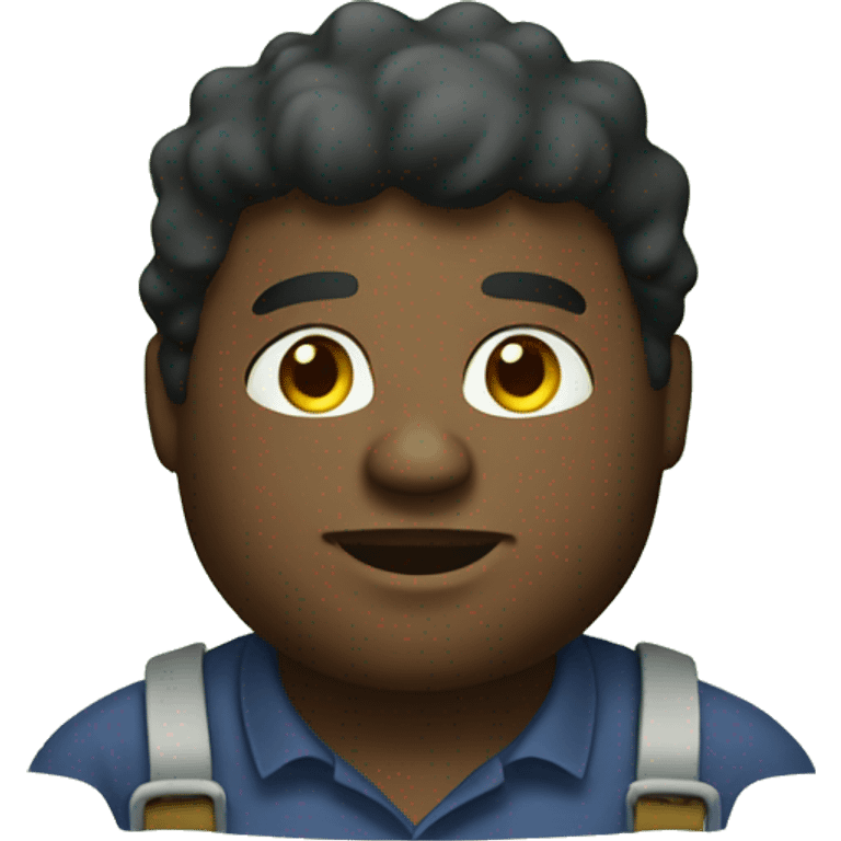 Fat black guy farming emoji