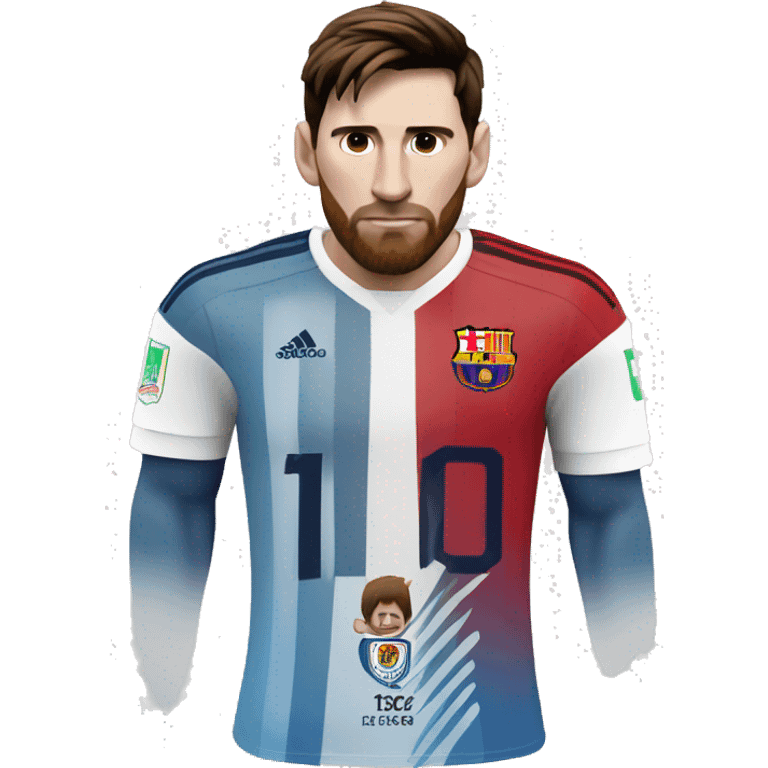 leo messi con la camiseta de la seleccion emoji