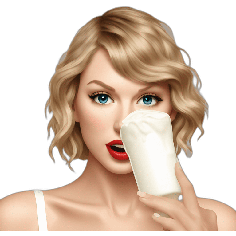 taylor-swift-selfie-milk-on-face-dripping emoji