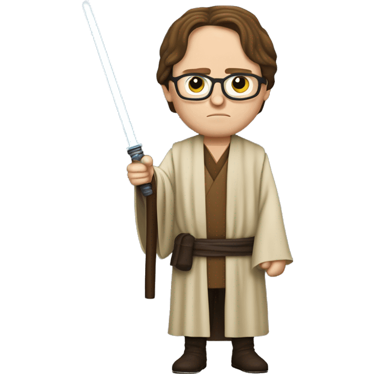 Dwight Schrute as a Jedi knight emoji