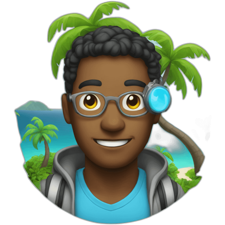 tech genius on an island emoji