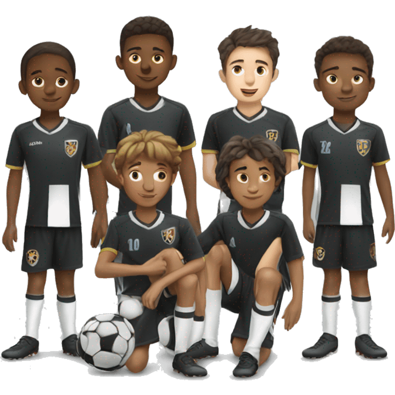 Kids soccer team called the silent knights  emoji