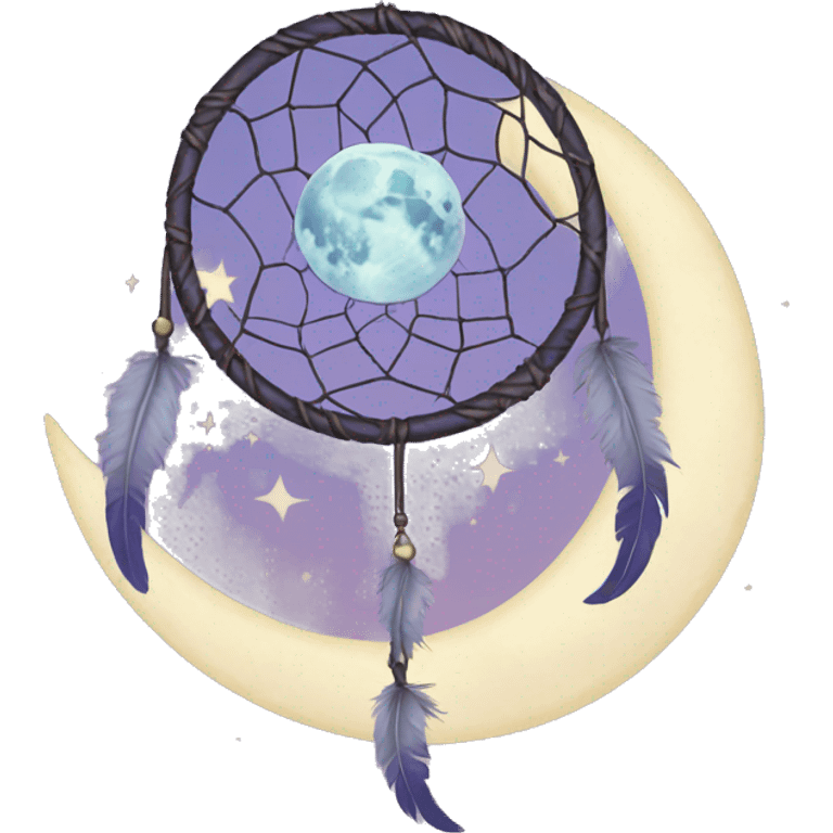 moon dreamcatcher emoji