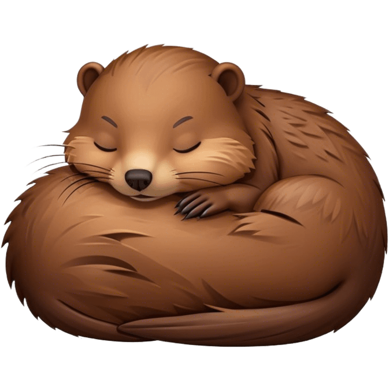 Sleeping beaver emoji