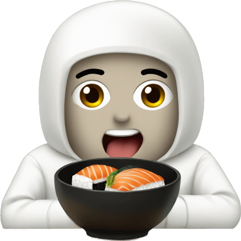 Escarabajo comiendo sushi emoji