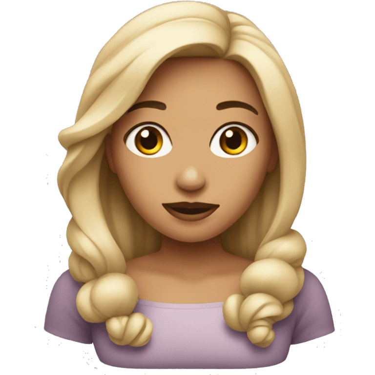 Girl with mac emoji