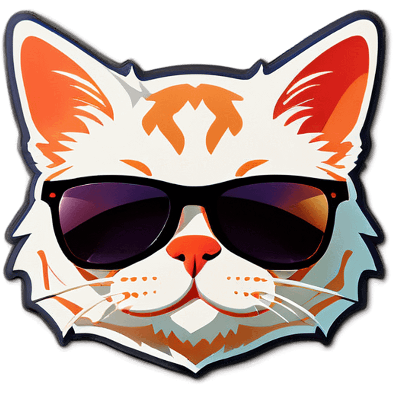 Cat with sunglasses emoji