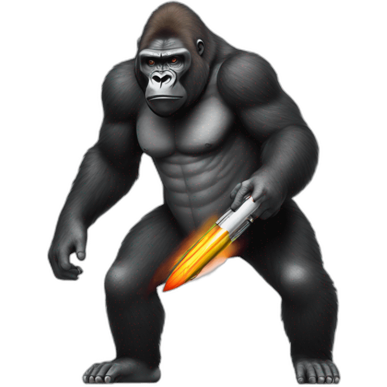 Gorilla-shooting-rocket emoji