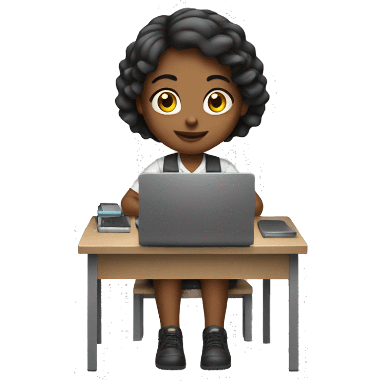 Girl working on a computer  emoji