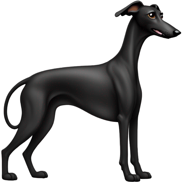 Black greyhound drinking beer emoji