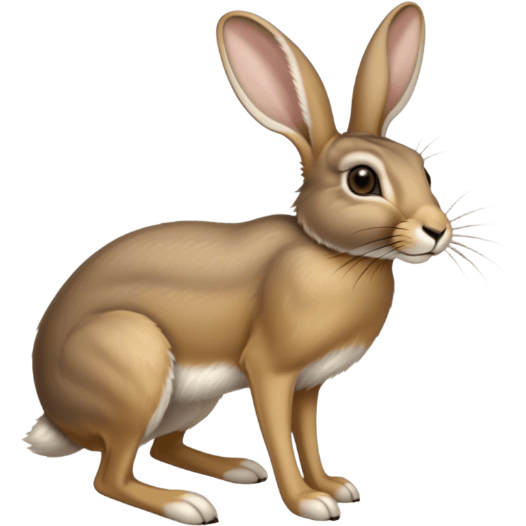 Black-tailed Jackrabbit with black tail emoji