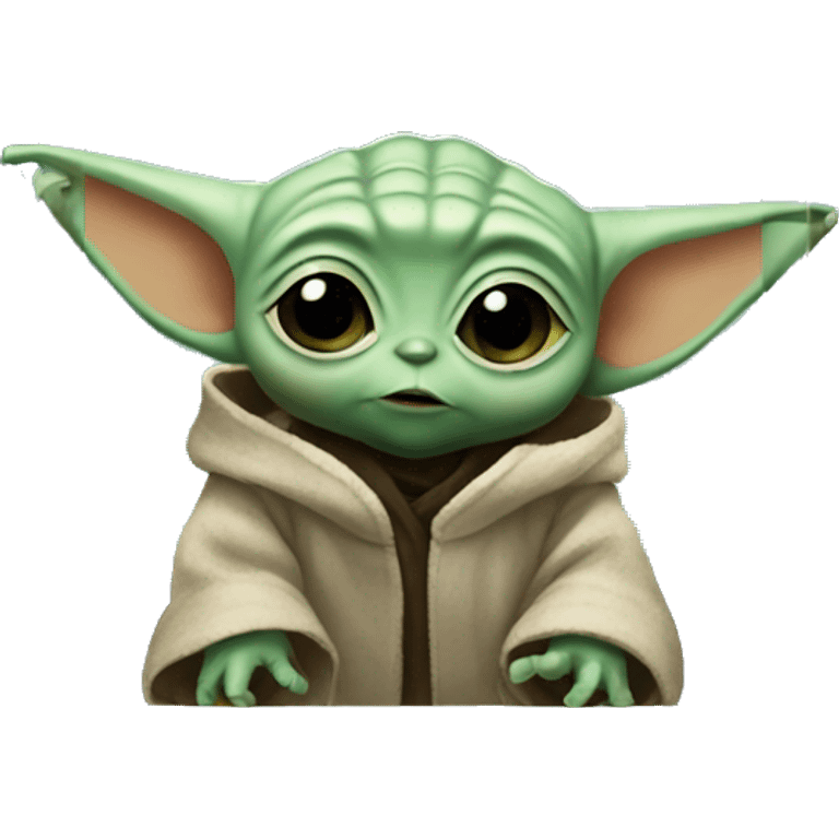 baby yoda in a tram emoji