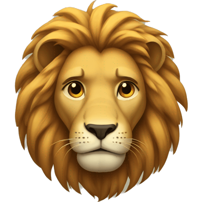 Sad lion emoji