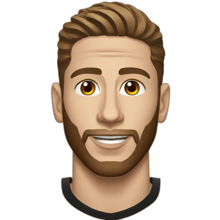 Sergio ramos portrait realistic football player emoji