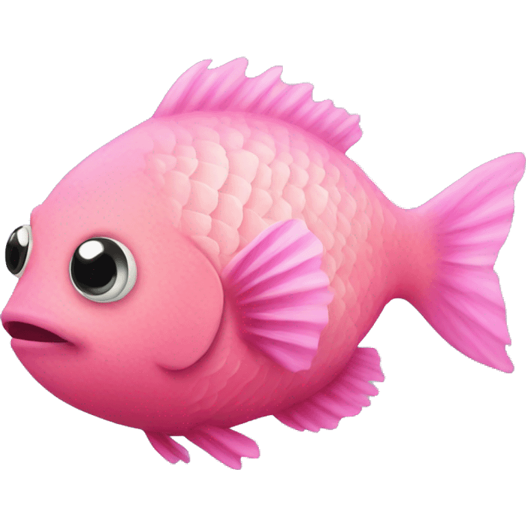 pink fluffy fish emoji