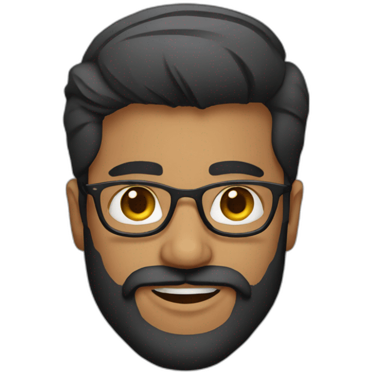 Indian Designer with beard emoji