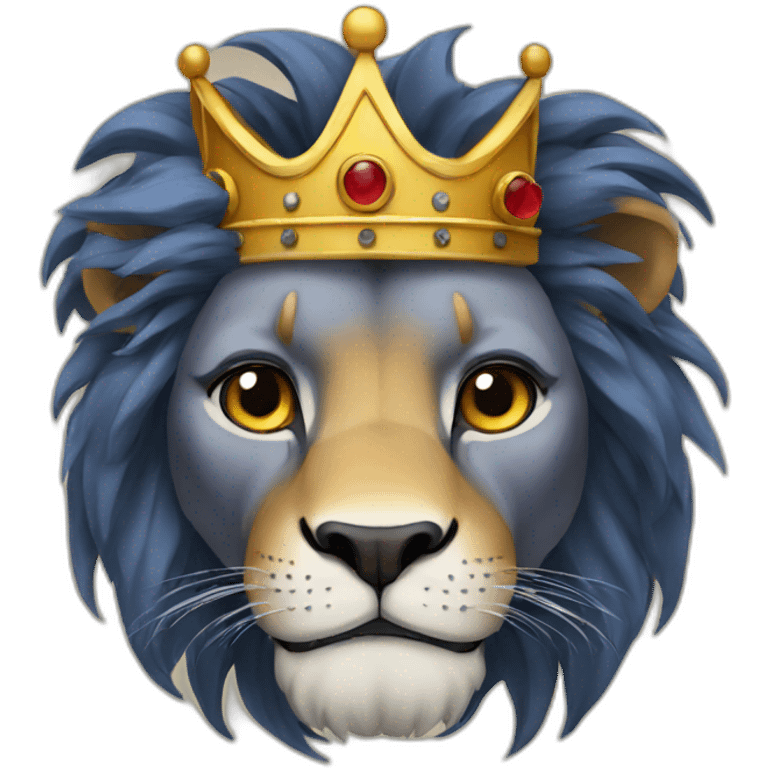 Lion as a king emoji