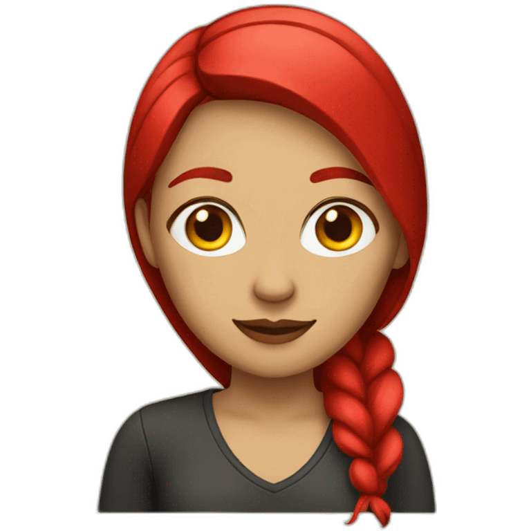 red girl graphic designer emoji