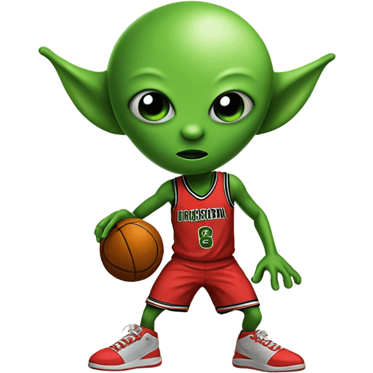 Alien playing basketball  emoji