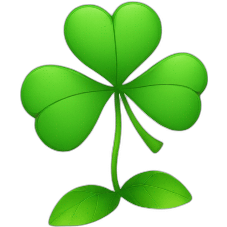 4 leaf clover smiling emoji