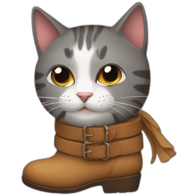 Gato con botas emoji