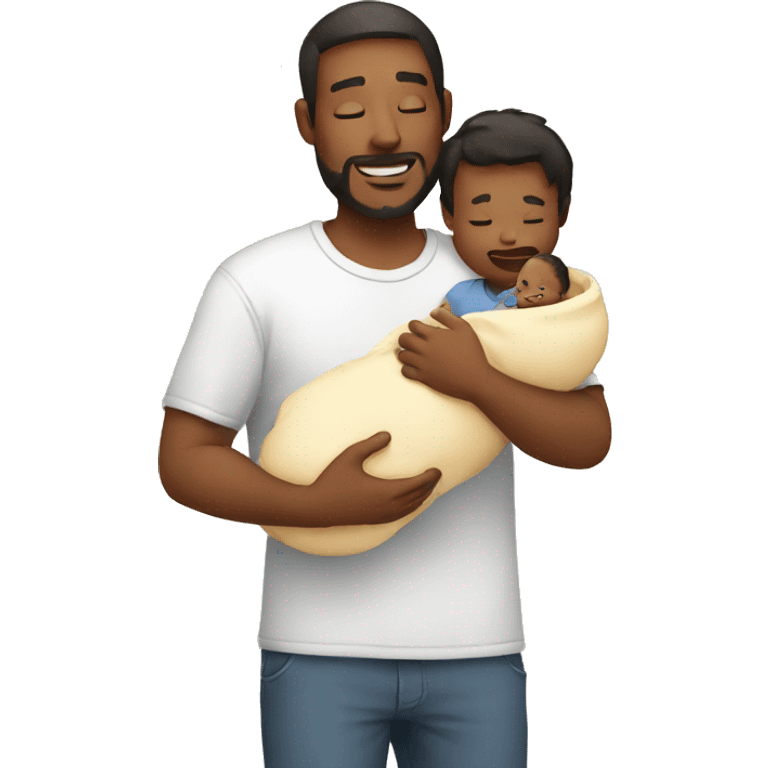 Father holding newborn emoji