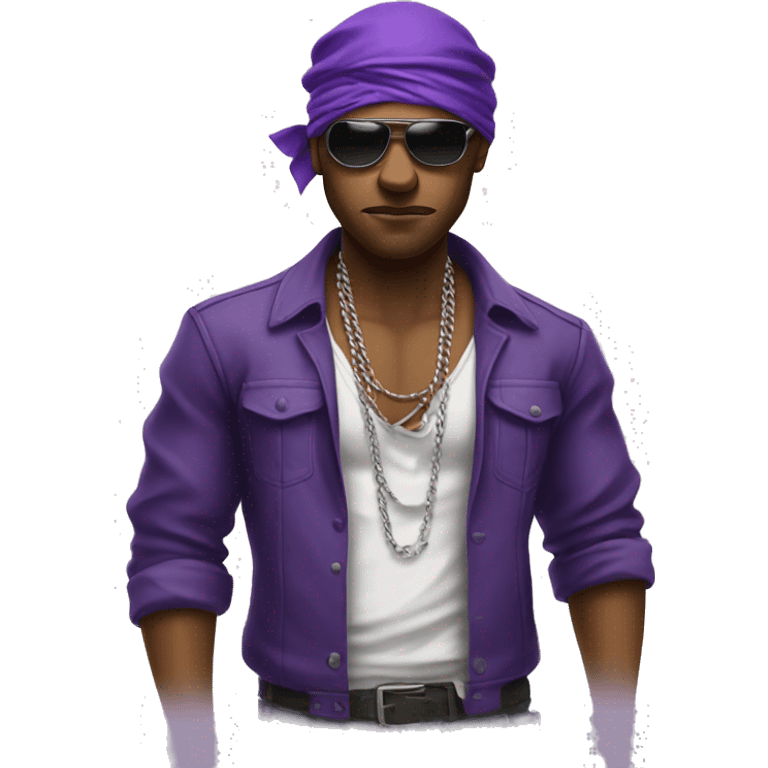 purple bandana gangster emoji