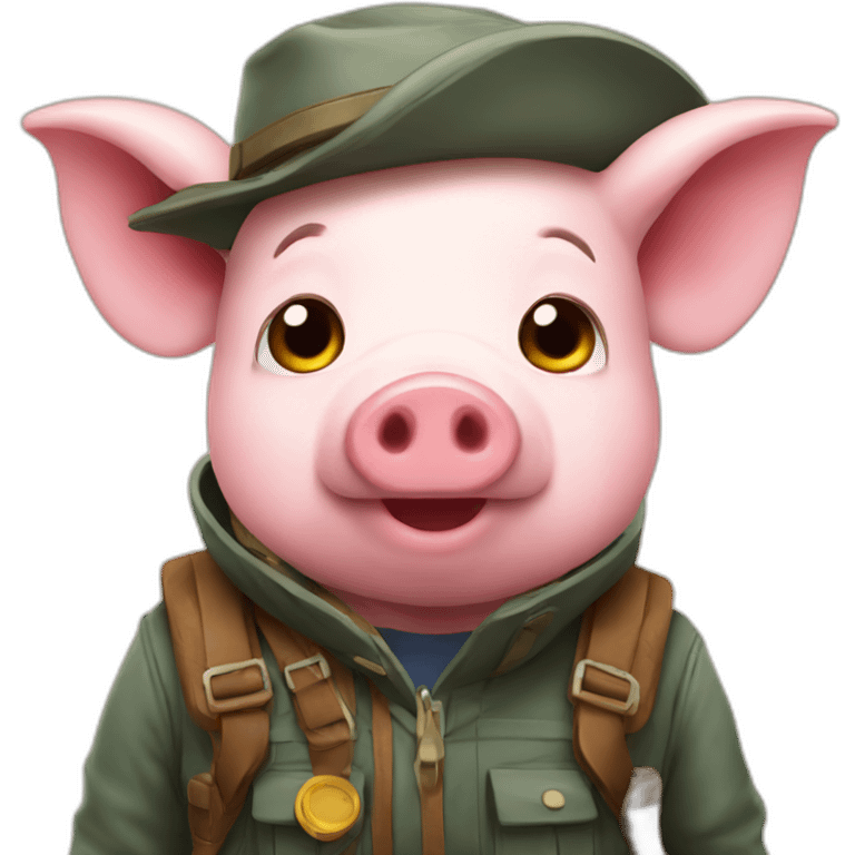 explorer pig emoji