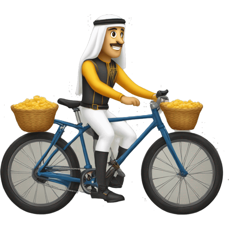 le roi mohamed 6 sur un velo emoji