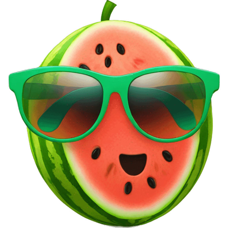 Water melon wearing sun glasses  emoji