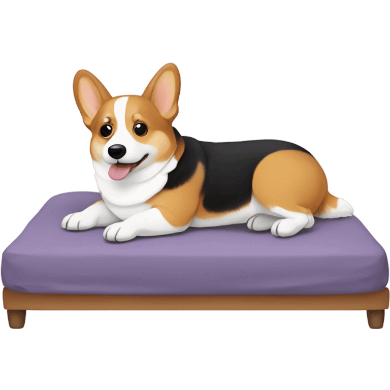 Corgi on a bed emoji