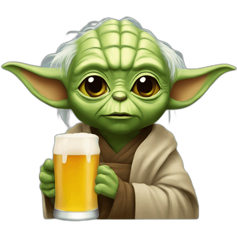 Yoda drink beer  emoji