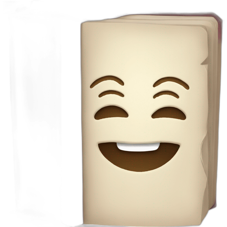 Book with face emoji