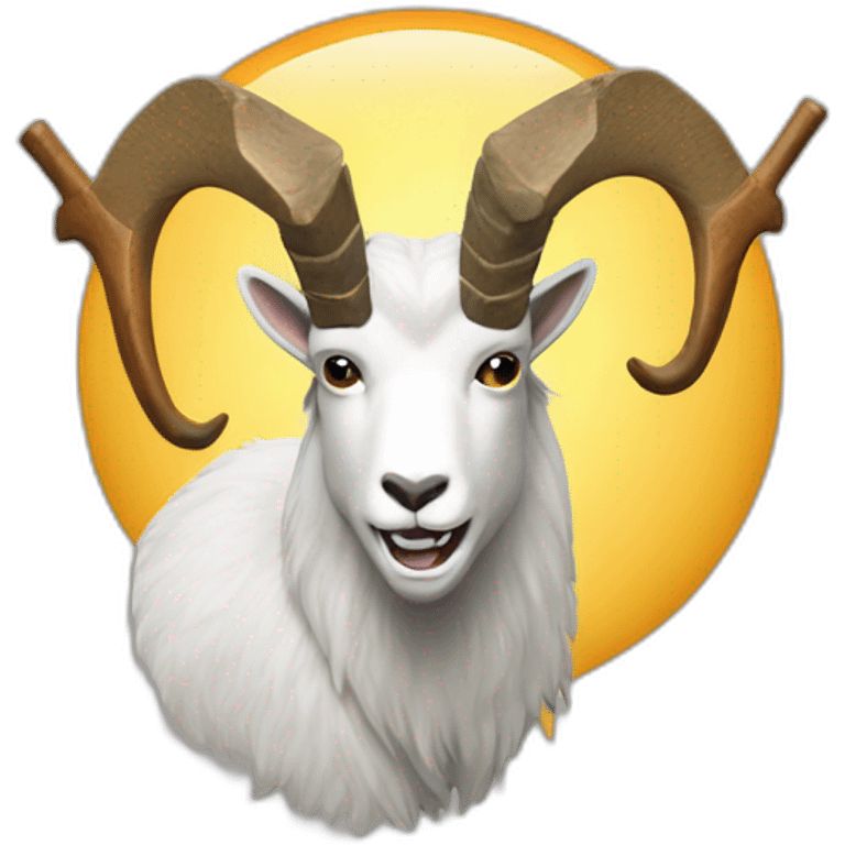 mountain goat wielding ar15 emoji