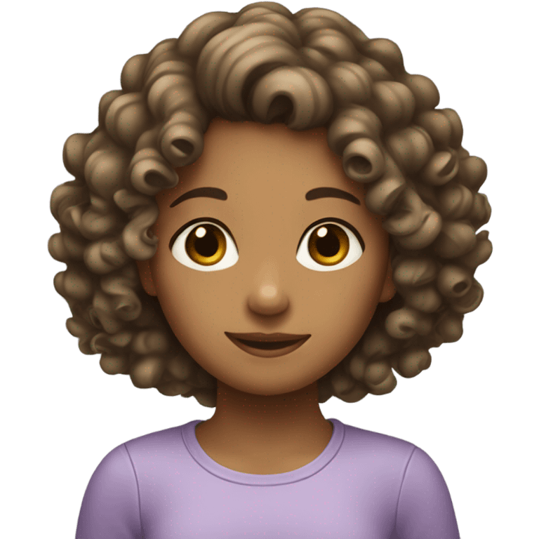 Curly hair girl emoji