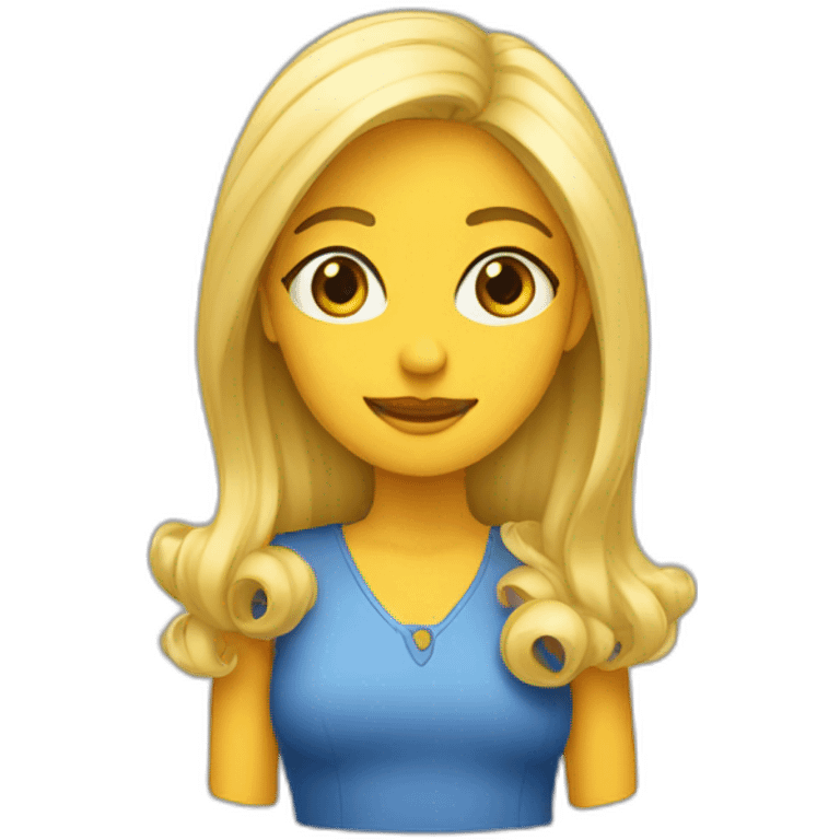 Une fille blonde emoji