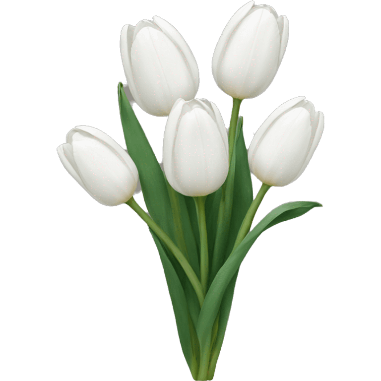 white tulips emoji