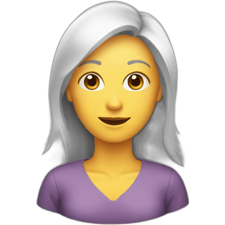 women presenting a slide emoji