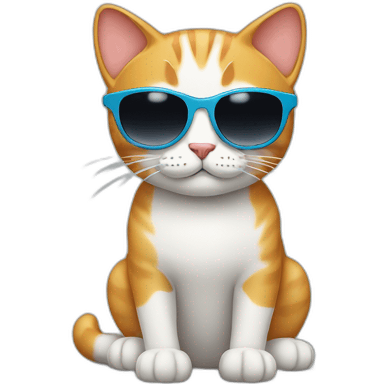 Cat with sunglasses emoji